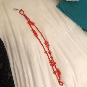 J. Crew Coral Beaded Necklace